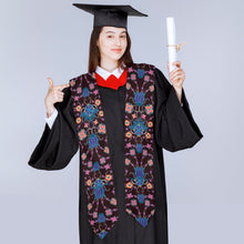 Load image into Gallery viewer, Floral Damask Purple Graduation Stole
