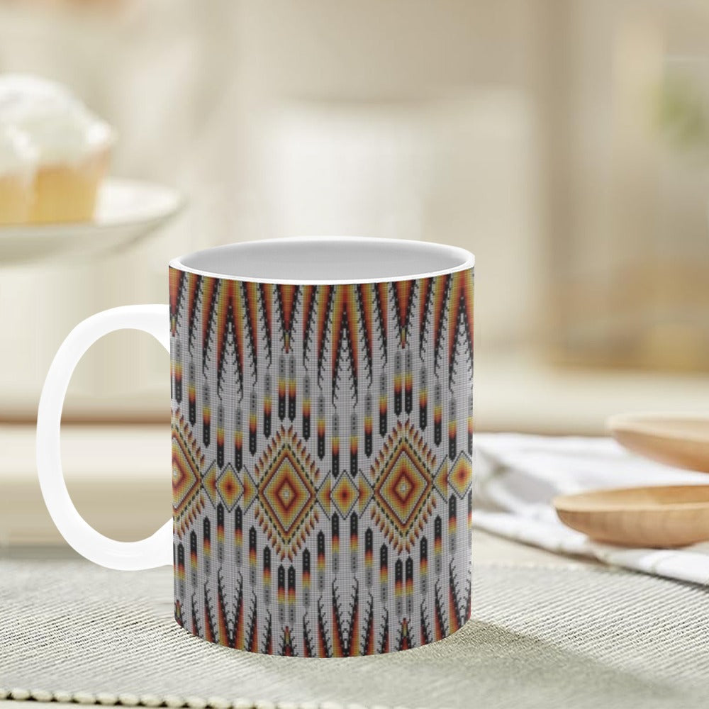 Fire Feather White Mug