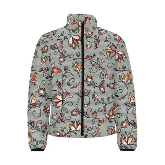 Burnt Sky Petals Green Padded Jacket