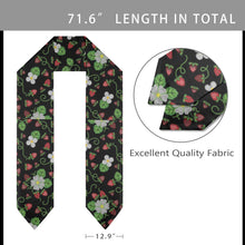 Load image into Gallery viewer, Strawberry Dreams Midnight Graduation Stole
