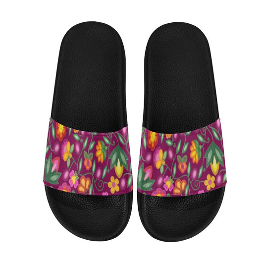 Boreal Bounty Dark Magenta Slide Sandals