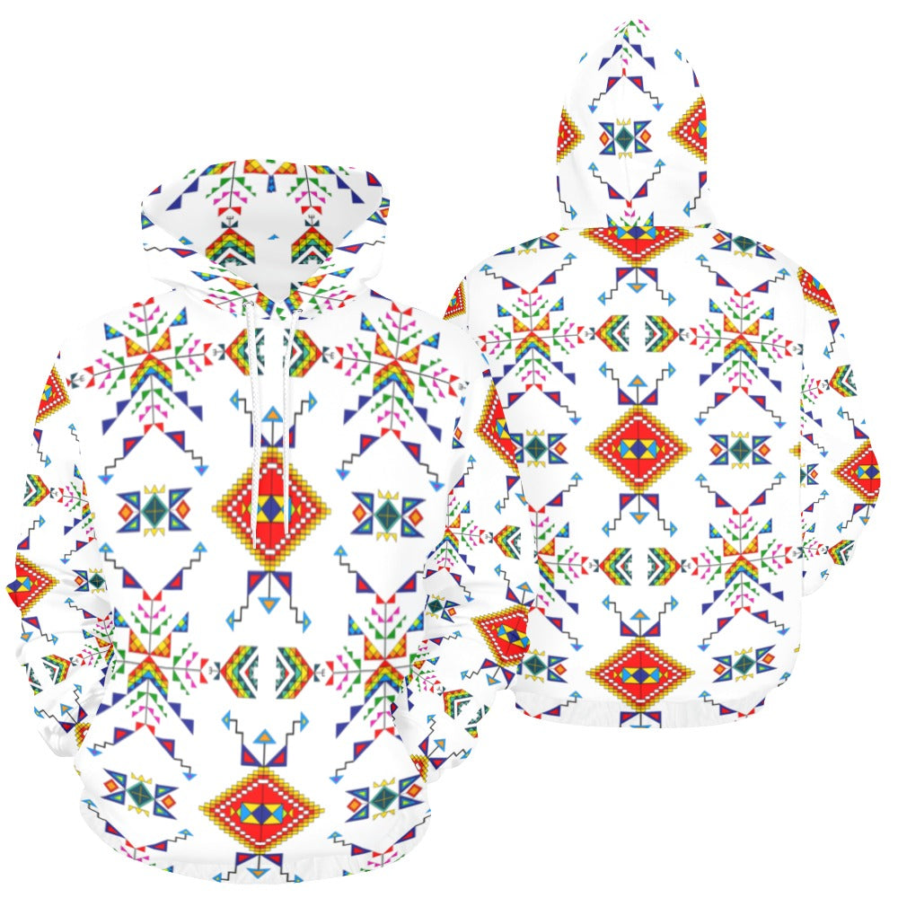 Buffalo Jump White Hoodie for Women