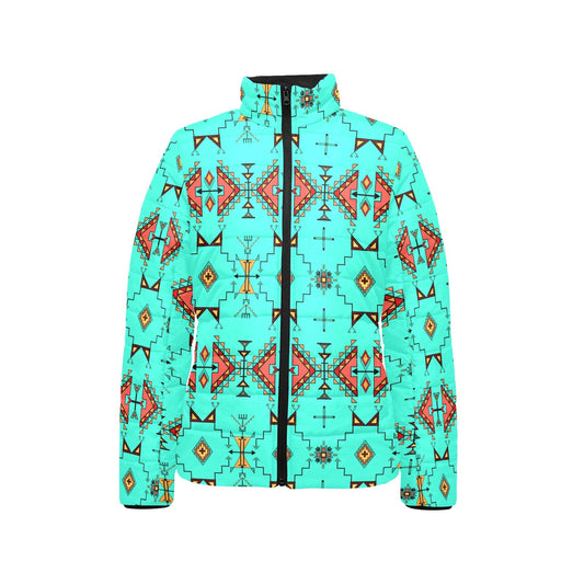 Thunder Flight Turquoise Stand Collar Jacket