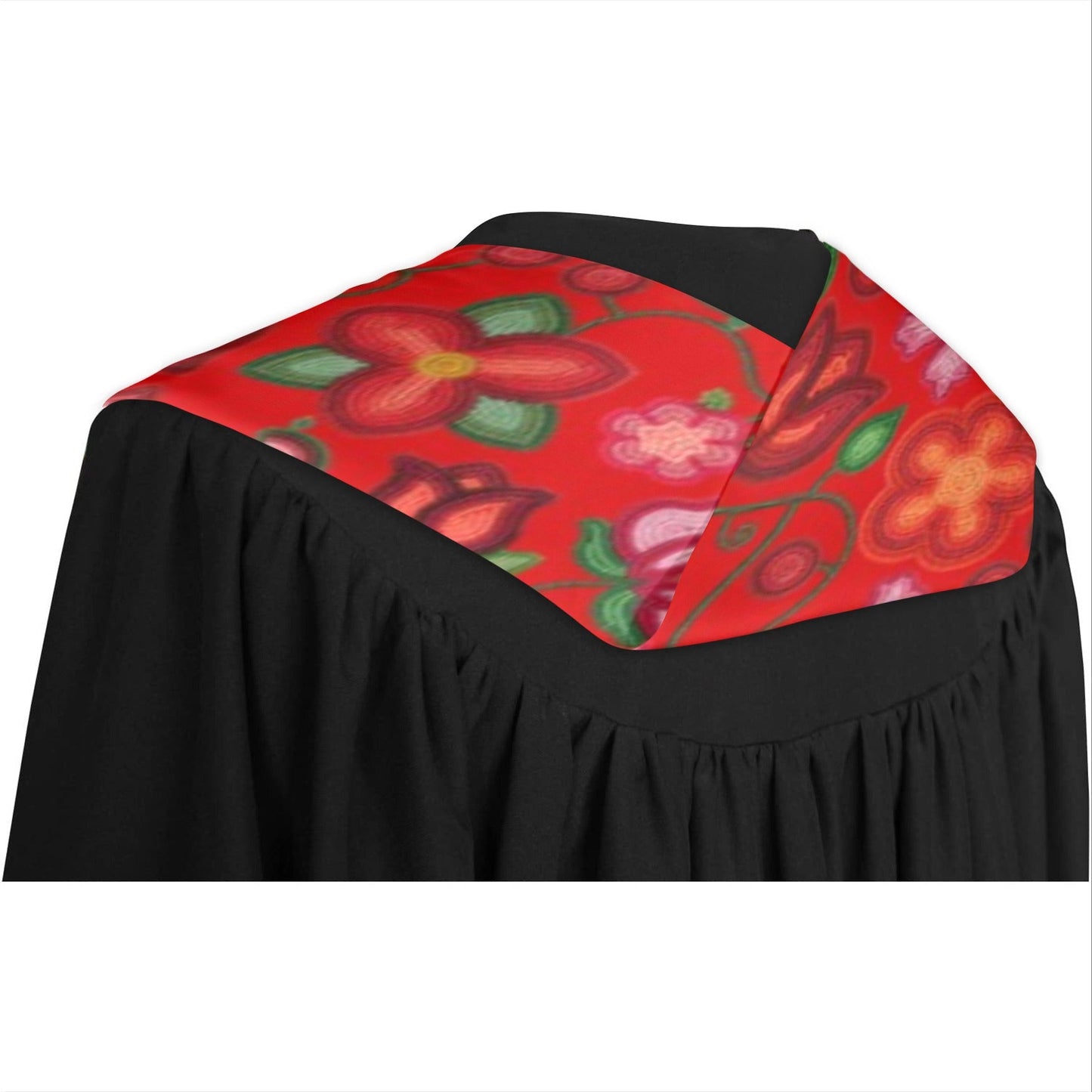 Rose Reverie Red Graduation Stole