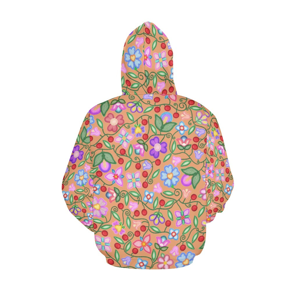 Petal Harmony Terracotta Hoodie for Women