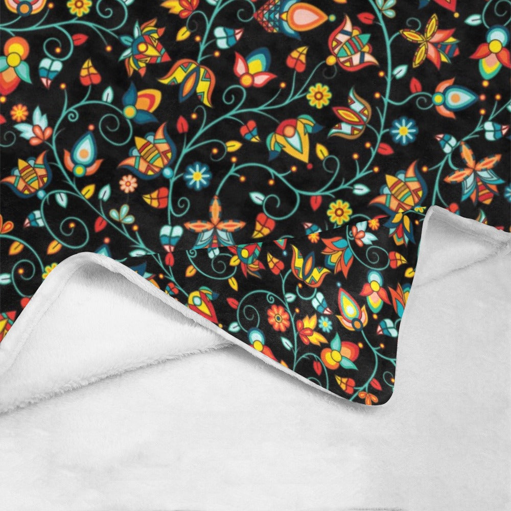 Thorny Path Black X-Large Micro Fleece Blanket