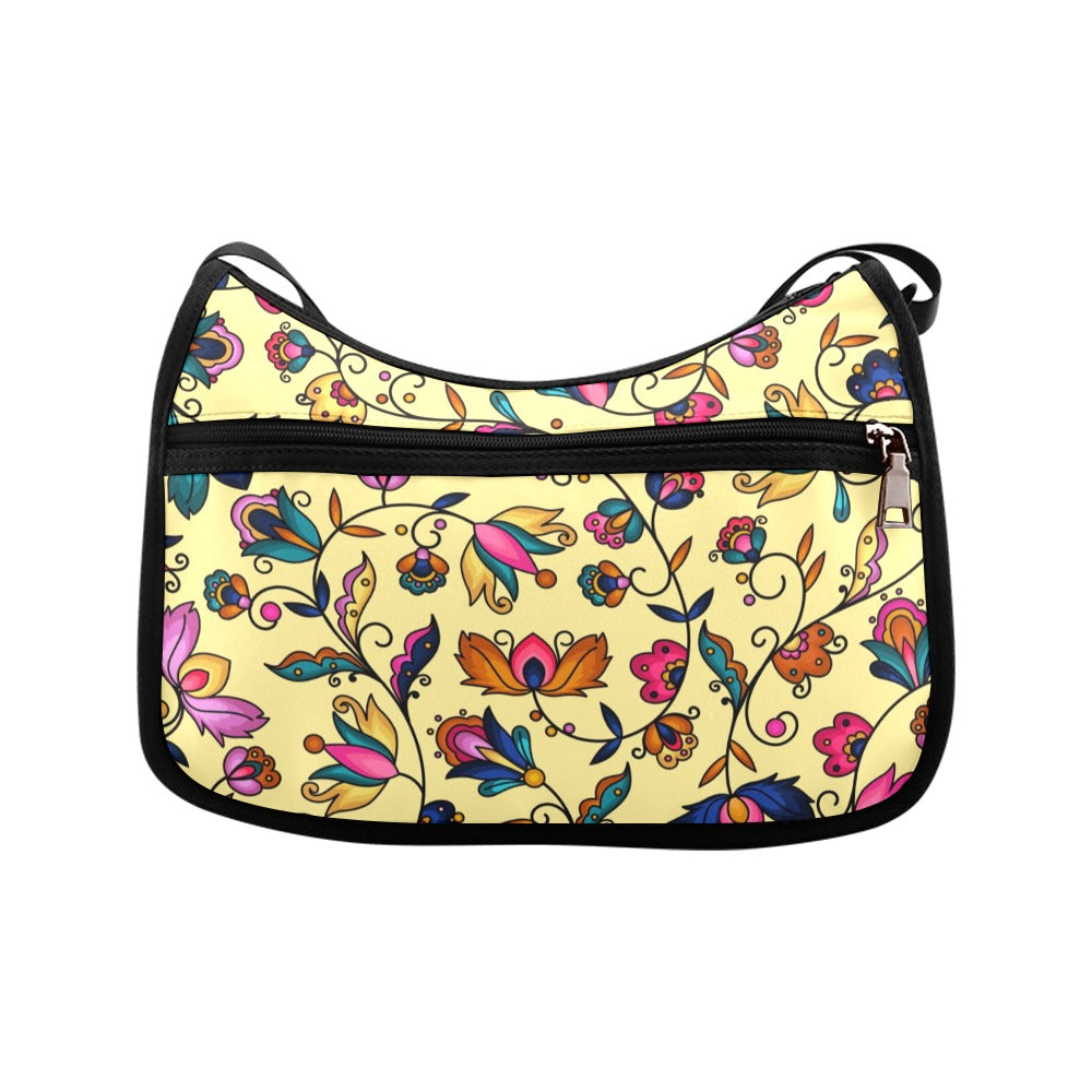 Copper Prairie Petals Yellow Crossbody Bag
