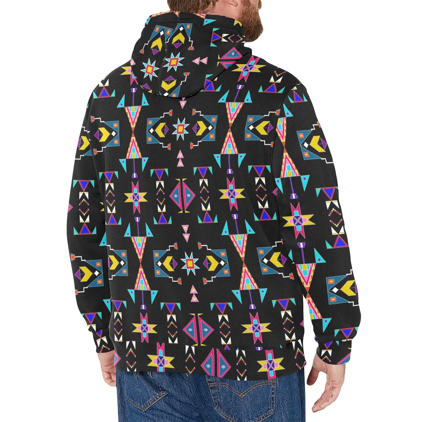 Enemy Territory Black Men's Long Sleeve Fleece Hoodie