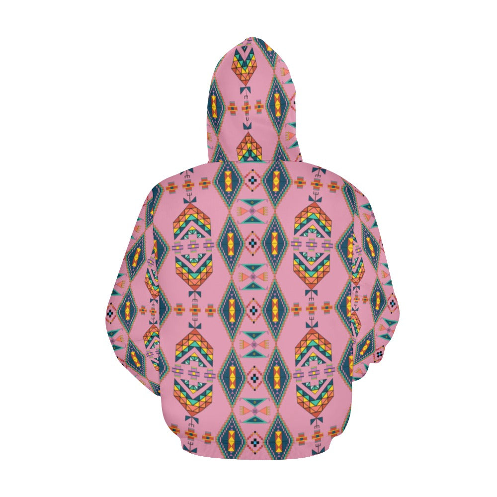 Travois Tipi Dusky Sunset Hoodie for Women