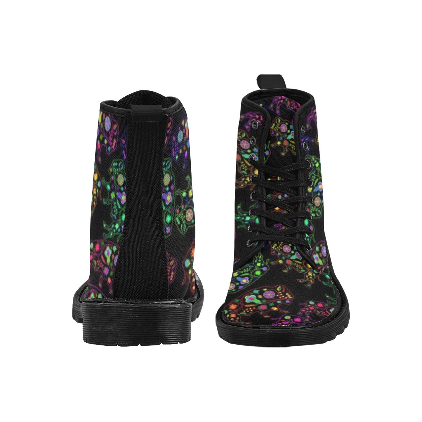 Neon Floral Buffalos Boots for Men