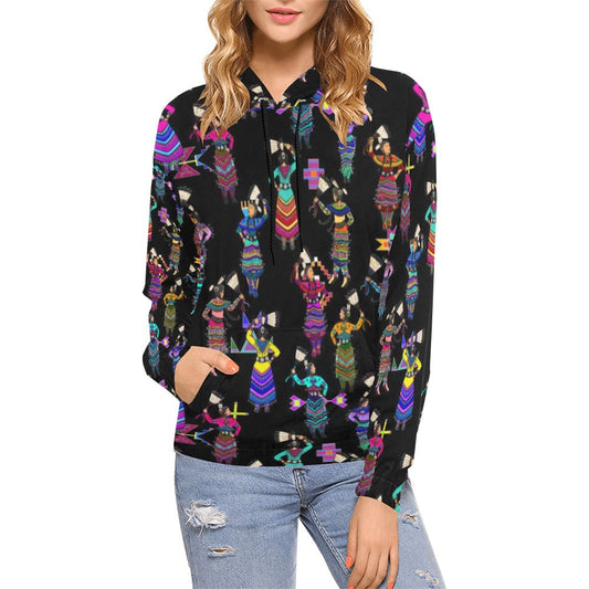 Women's Jingle Dancers Black Hoodie for Women