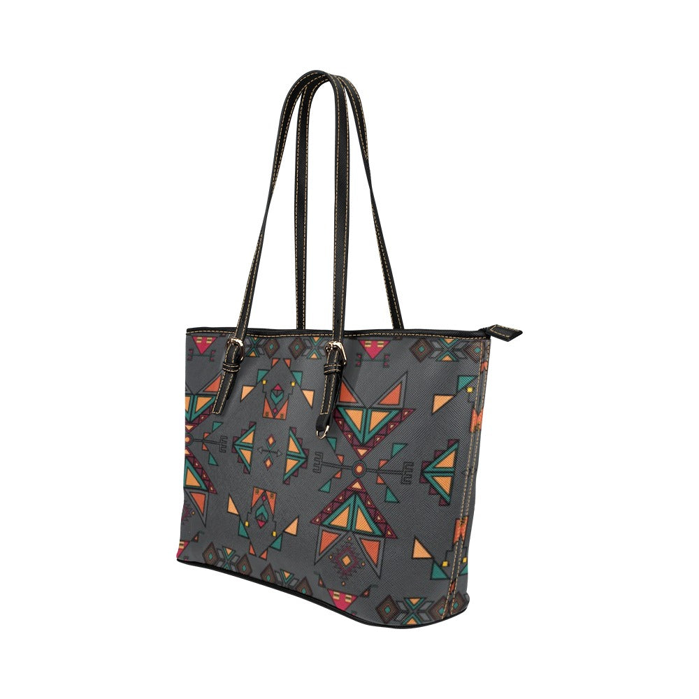 Arrow dawn Gray Leather Tote