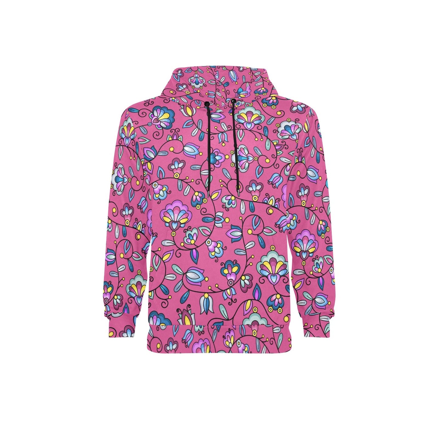 Autumn Bundle Blessing Pink Men's Long Sleeve Fleece Hoodie