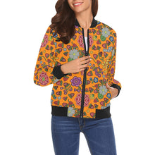 Load image into Gallery viewer, Berry Pop Carrot Bomber Jacket for Women
