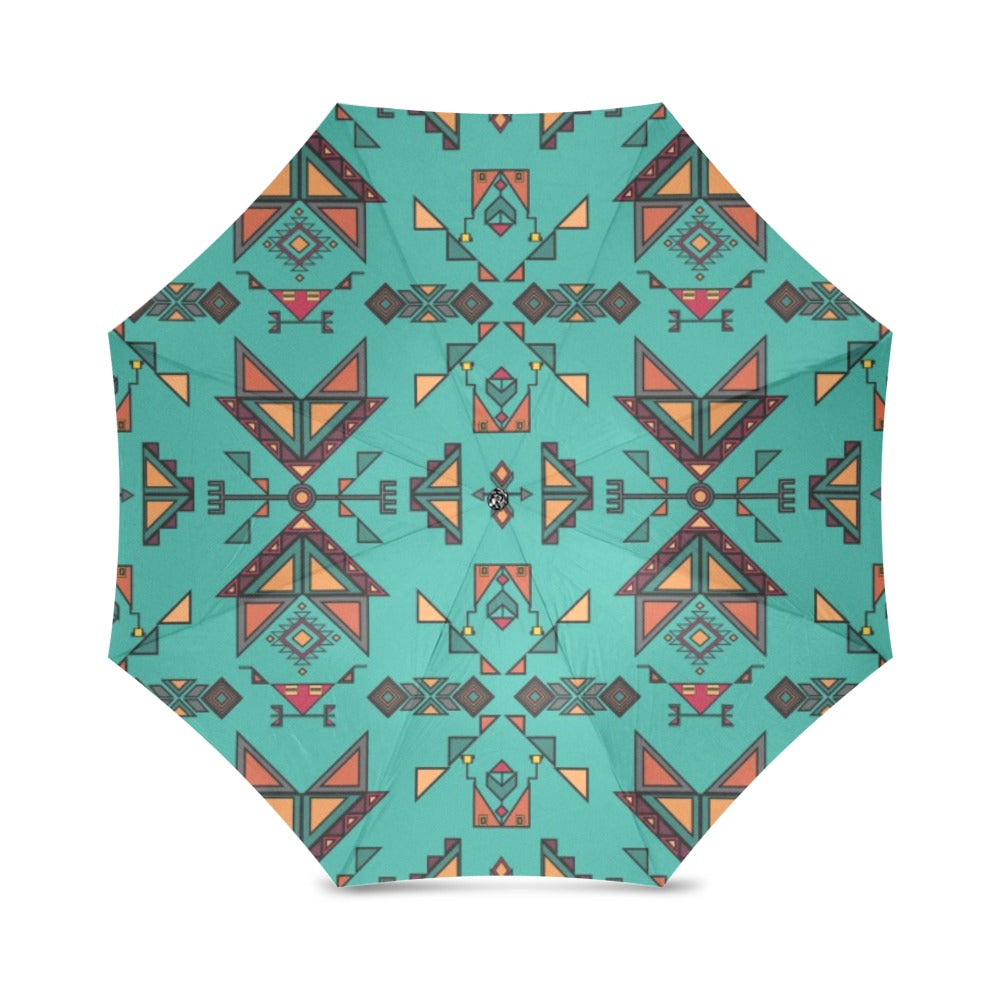 Arrow dawn Turquoise Foldable Umbrella