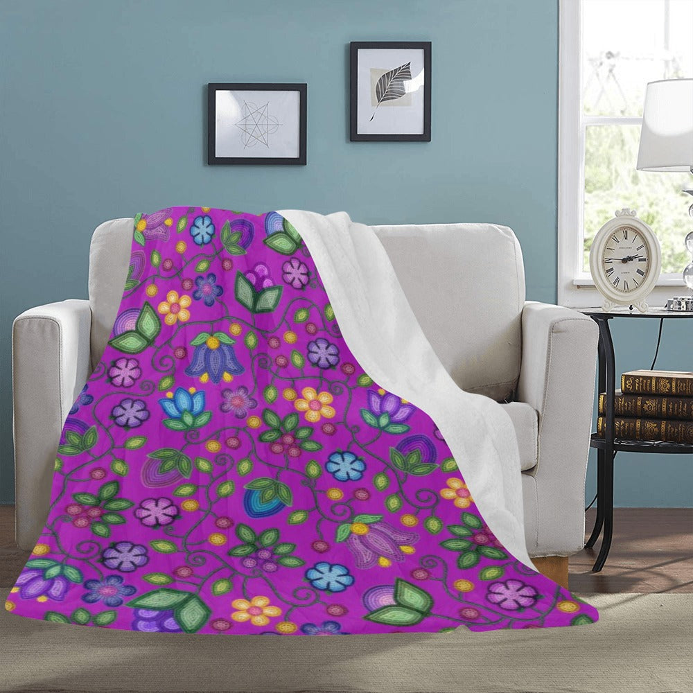 Bloom Uplift Purple X-Large Micro Fleece Blanket