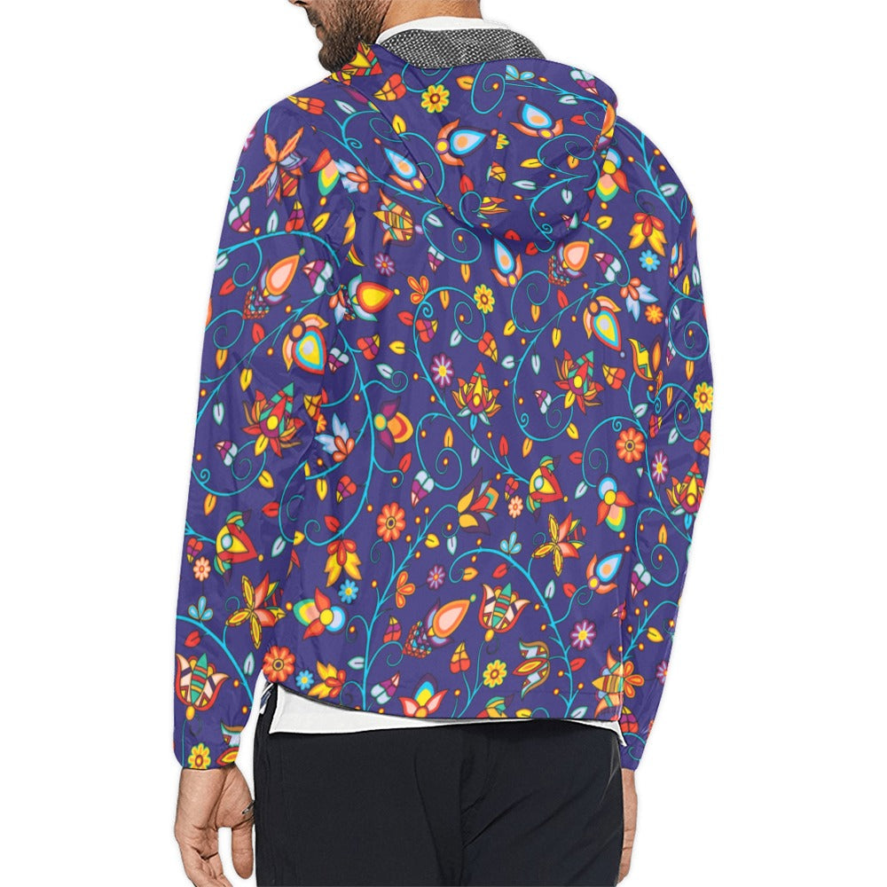 Thorny Path Blue Men's Windbreaker