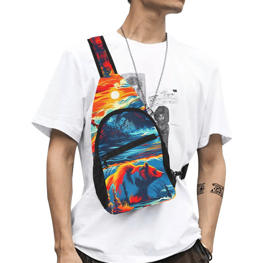 Fishing Bears 2 Chest Bag
