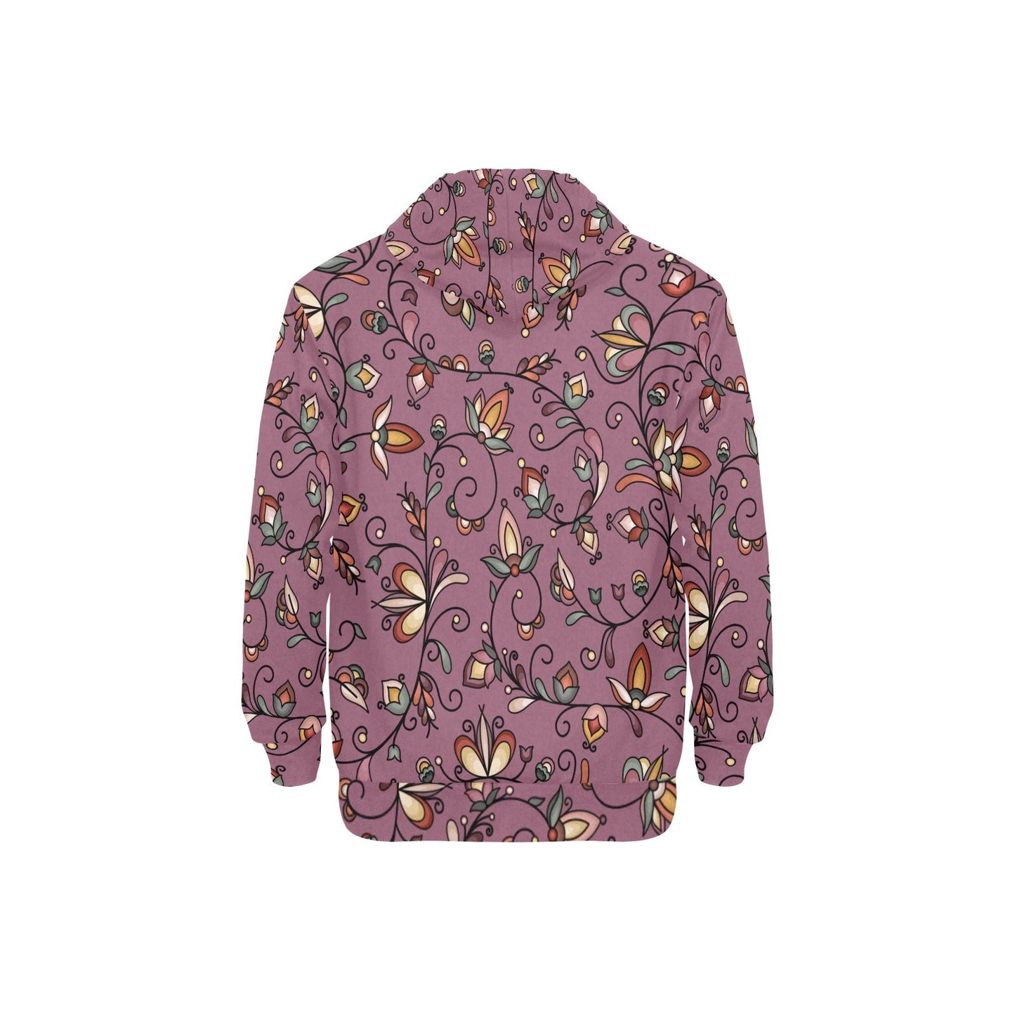 Burnt Sky Petals Magenta Fleece Hoodie