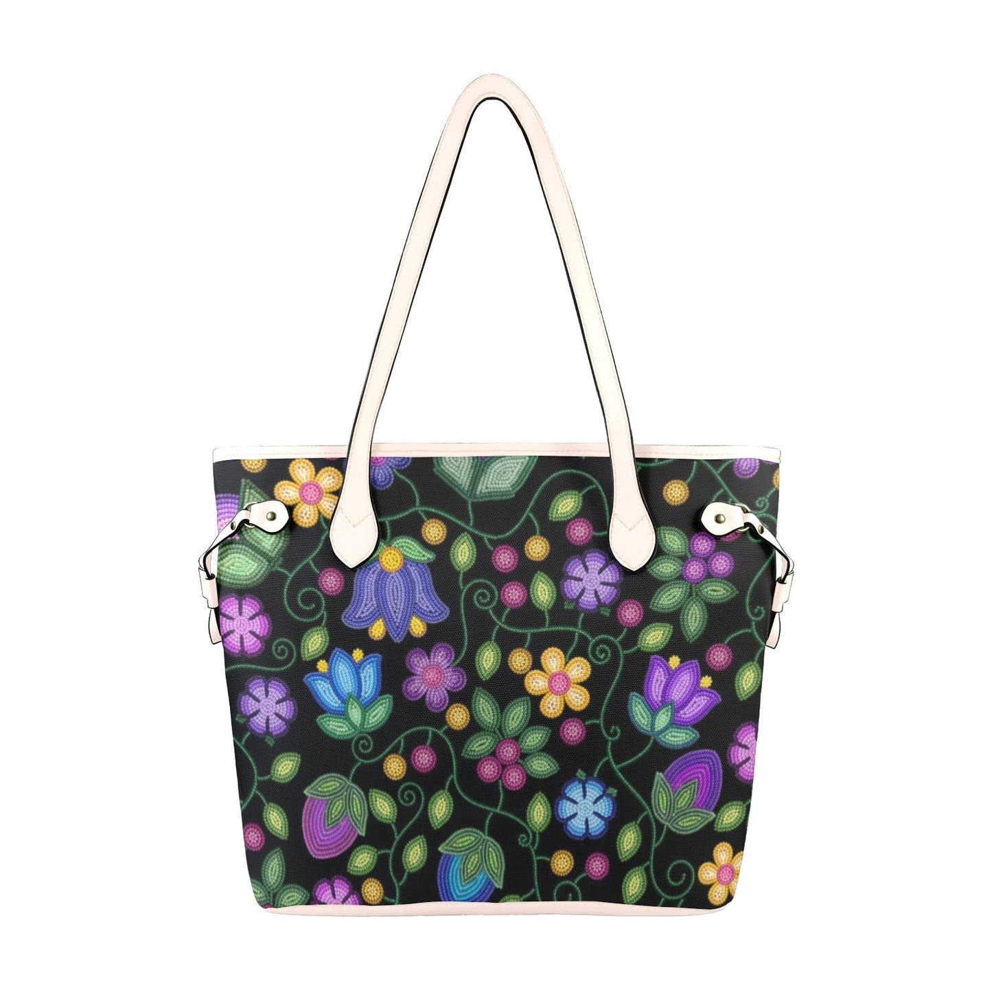 Bloom Uplift Black Clover Canvas Tote