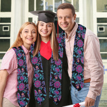 Load image into Gallery viewer, Beaded Nouveau Coal Graduation Stole
