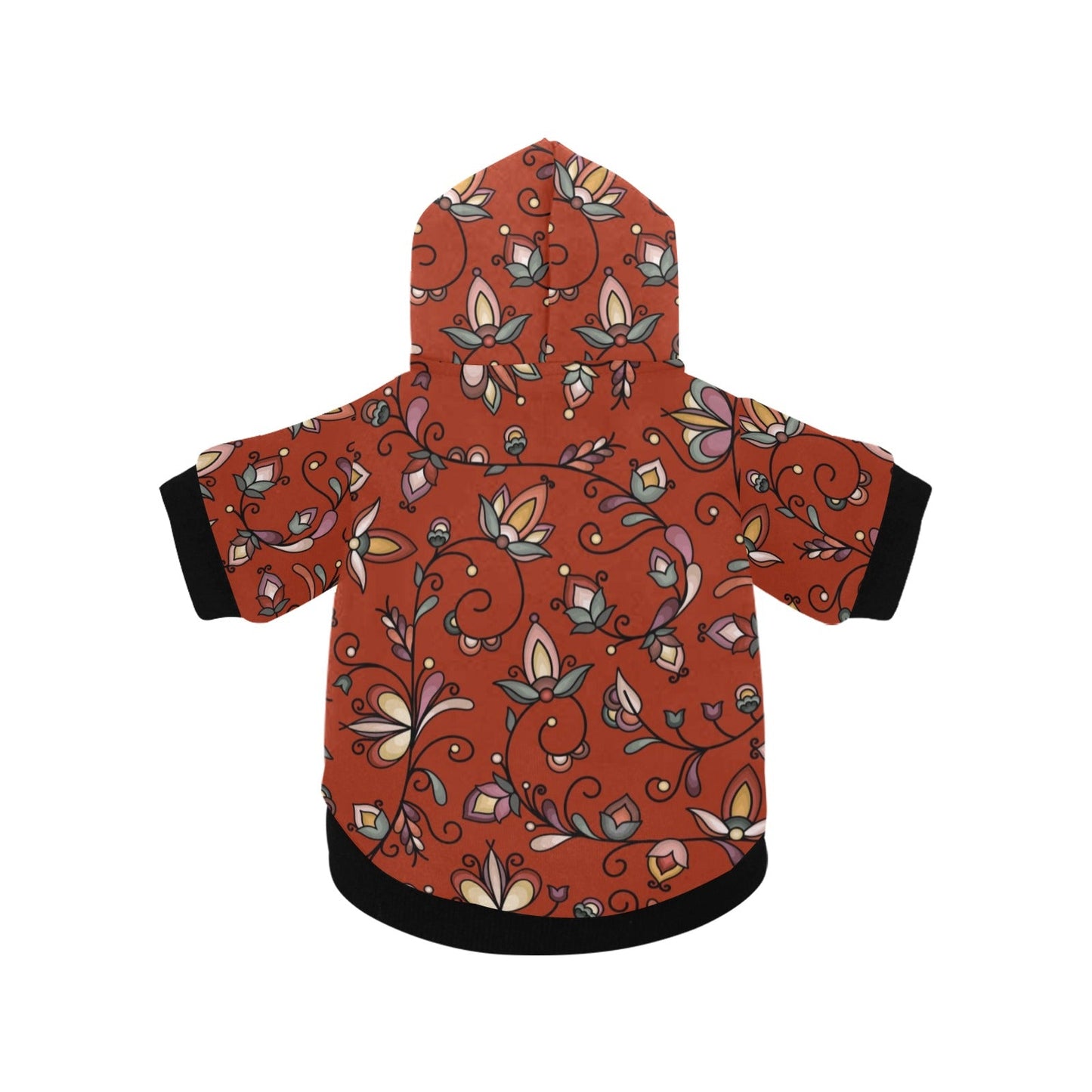 Burnt Sky Petals Red Pet Dog Hoodie
