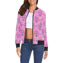 Load image into Gallery viewer, Dakota Damask Cheyenne Pink Bomber Jacket for Women
