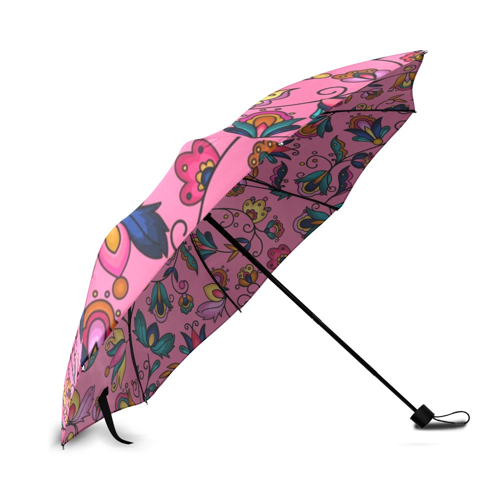 Copper Prairie Petals Pink Foldable Umbrella