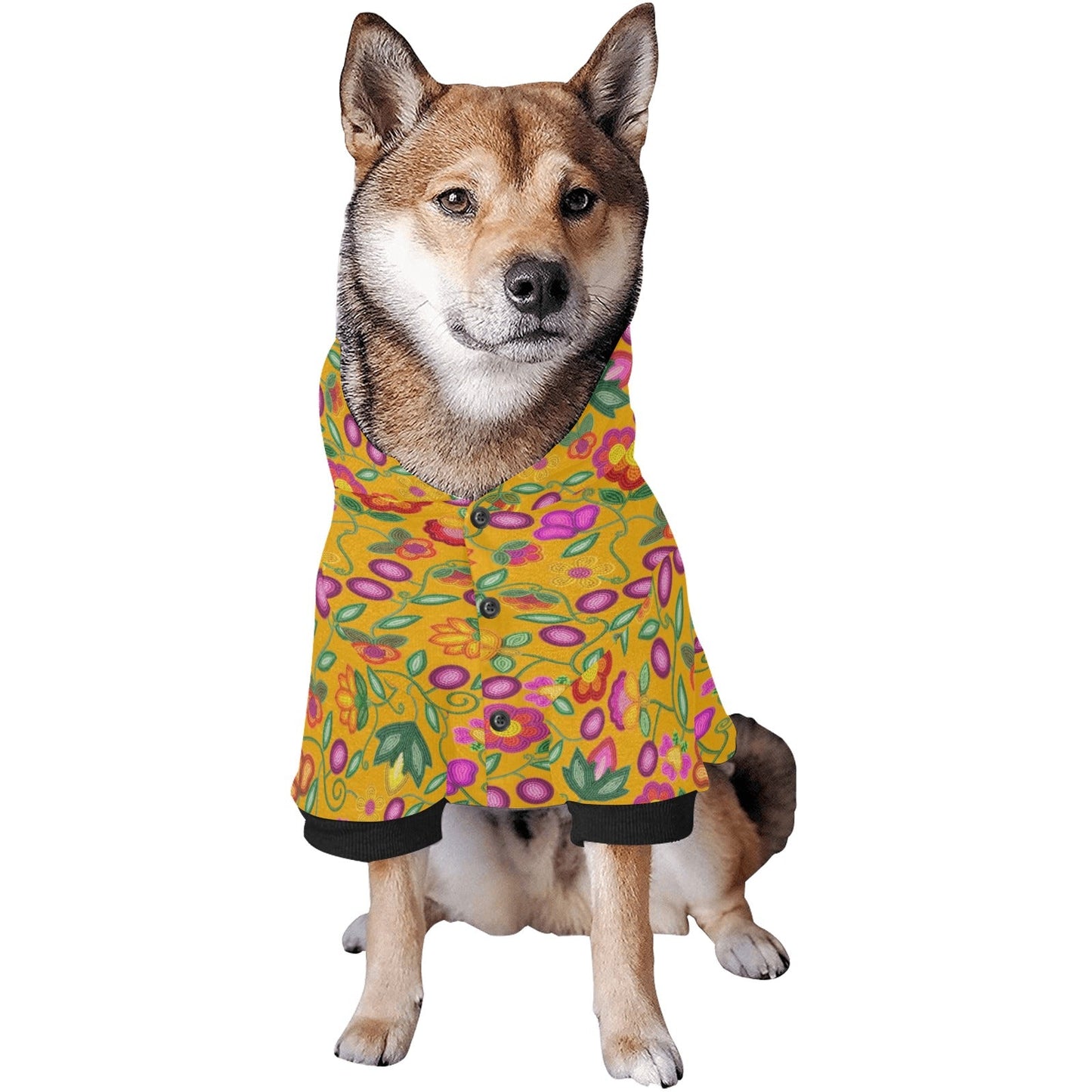 Boreal Bounty Yellow Pet Hoodie