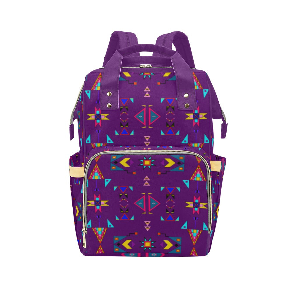 Enemy Territory Berry Multi-Function Diaper Backpack