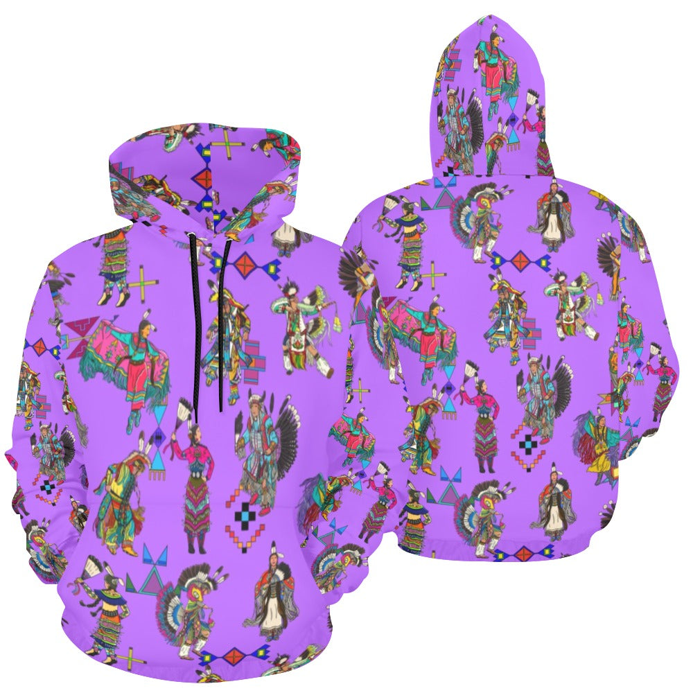 Grand Entry Dancers Purple Hoodie for Women