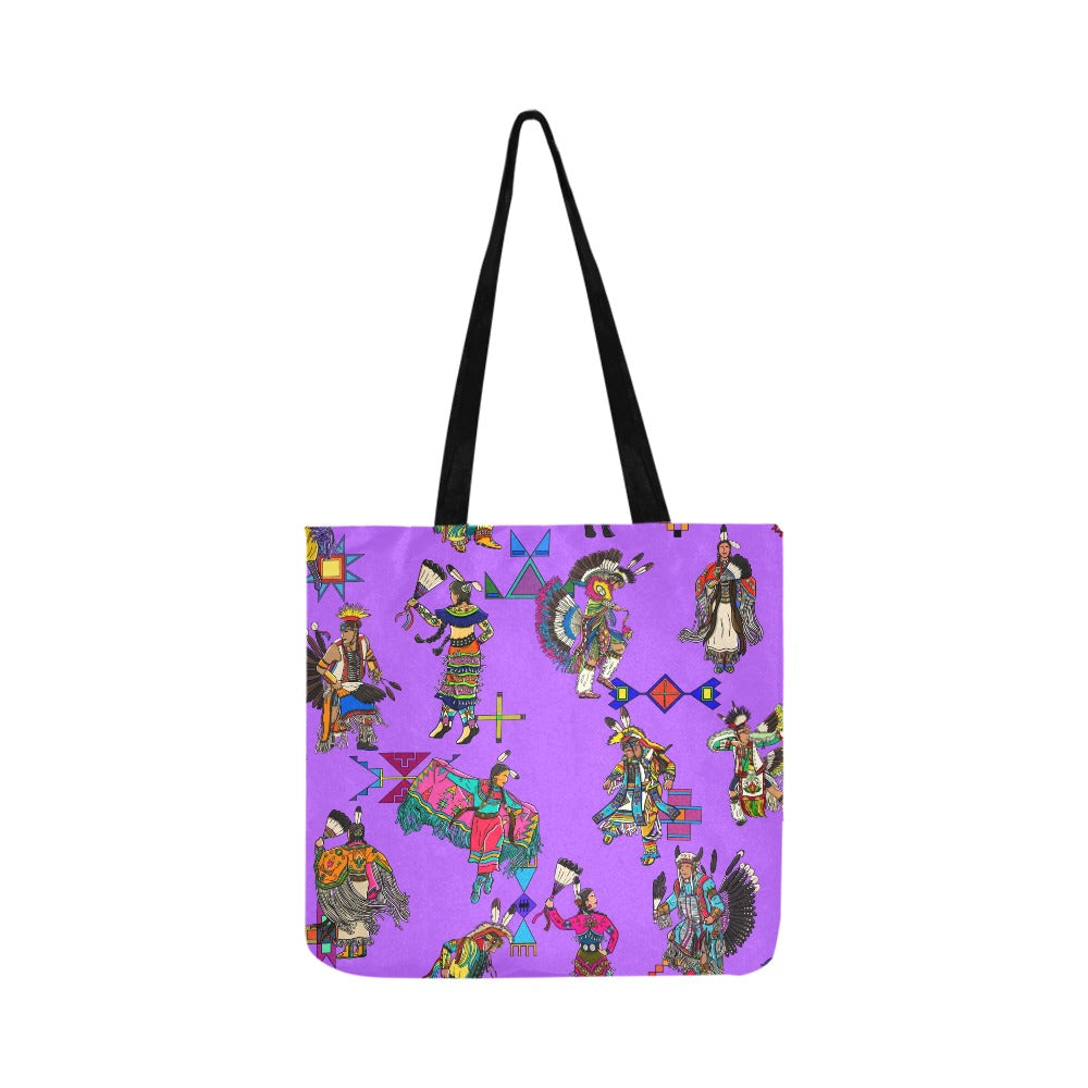 Grand Entry Dancers Purple Reusable Shopping Bag