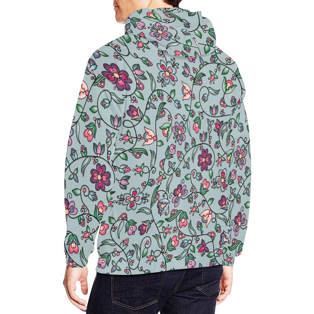 Amber Evening Garland Turquoise Hoodie for Men