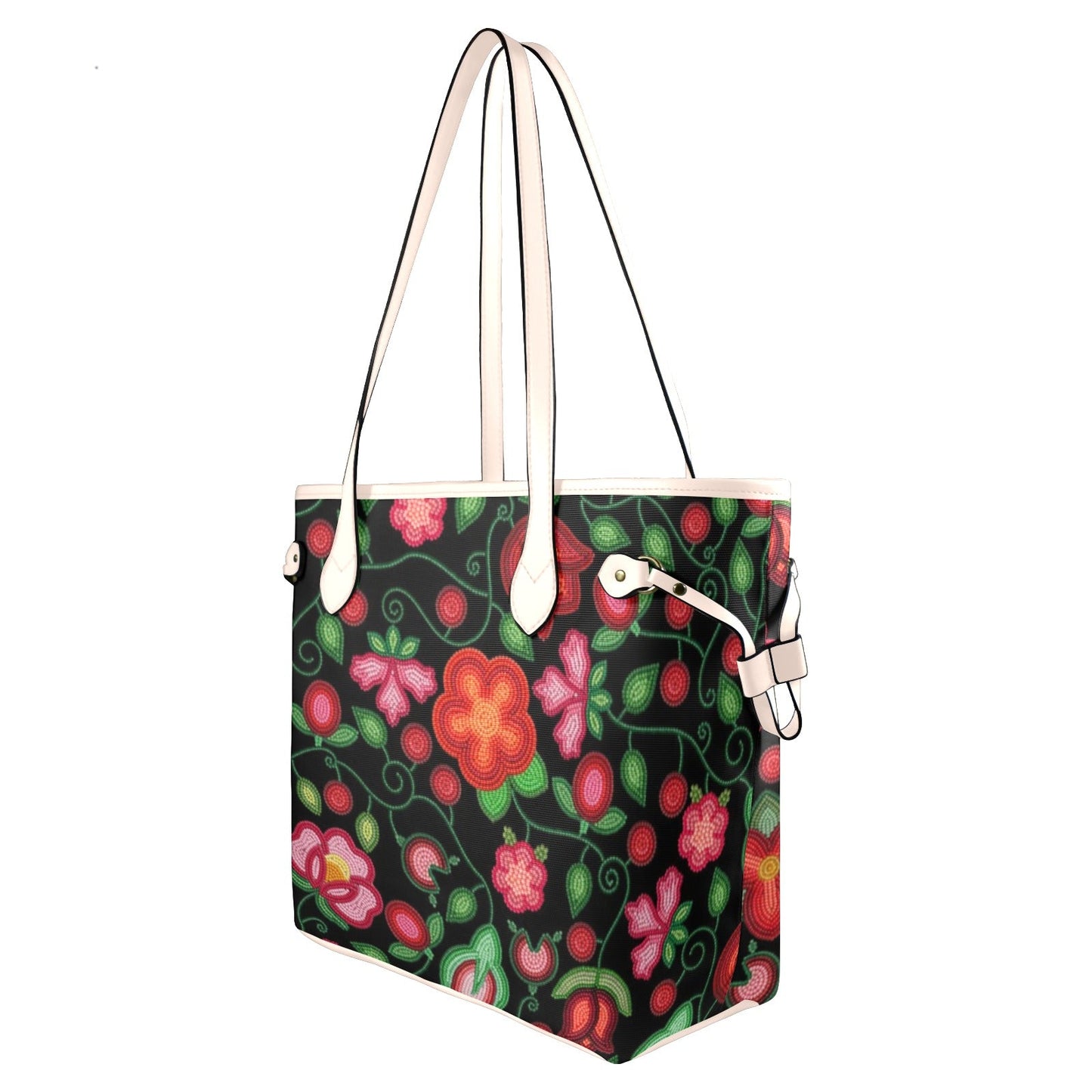 Rose Reverie Black Clover Canvas Tote