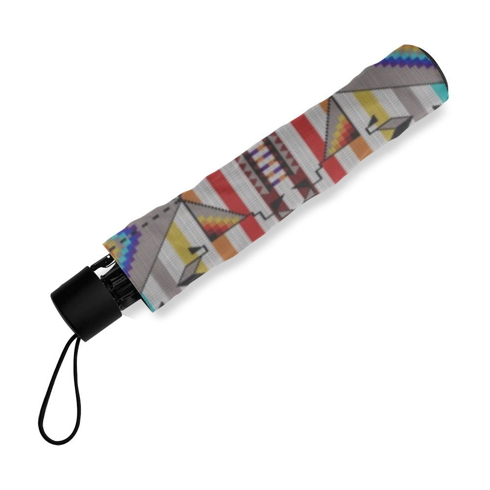 Medicine Blessing White Foldable Umbrella