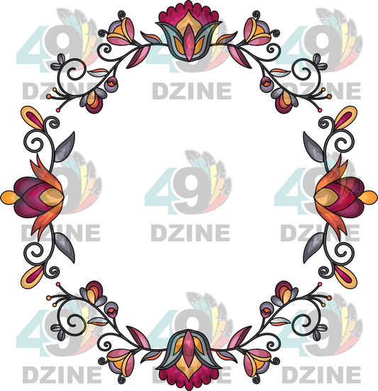 Crimson Drift Petals Hat Transfer