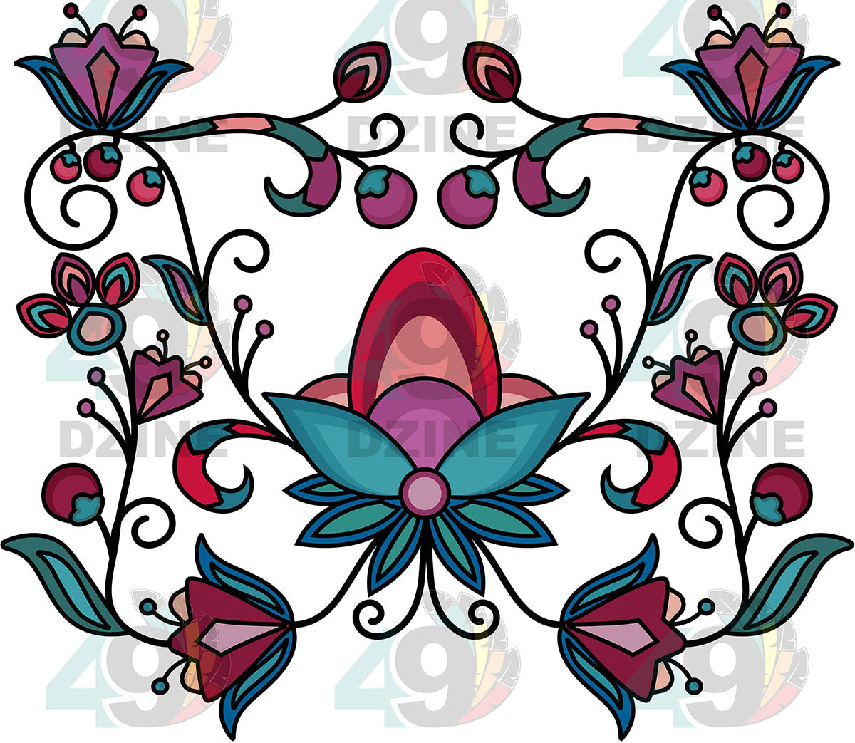 Frosted Petals Transfer