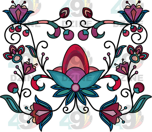 Frosted Petals Transfer