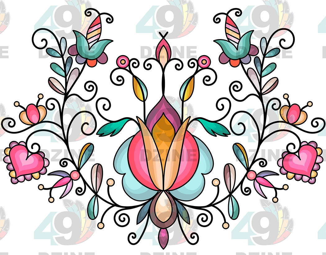 Harvest Hearth Floral Transfer