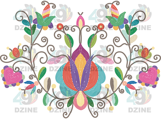 Harvest Hearth Floral Transfer