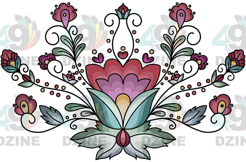 Sunset Berry Bloom Transfer