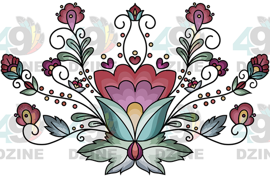 Sunset Berry Bloom Transfer