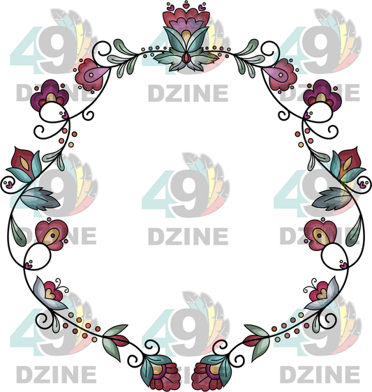 Sunset Berry Bloom Hat Transfer