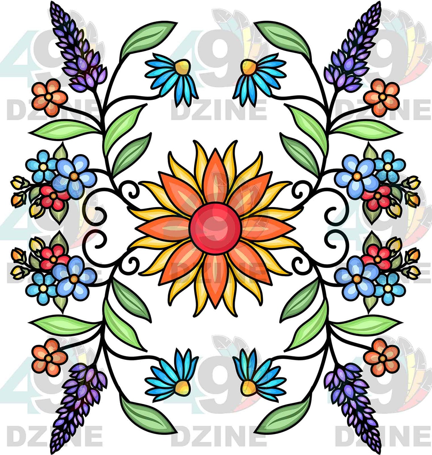 Golden Bloom Various Sizes