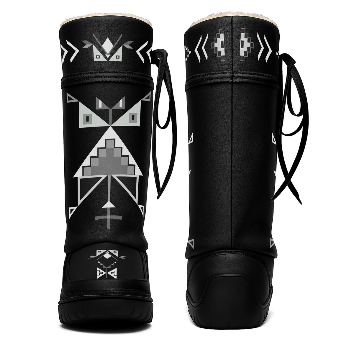 Owl Watcher Black Real Leather MoccaLux