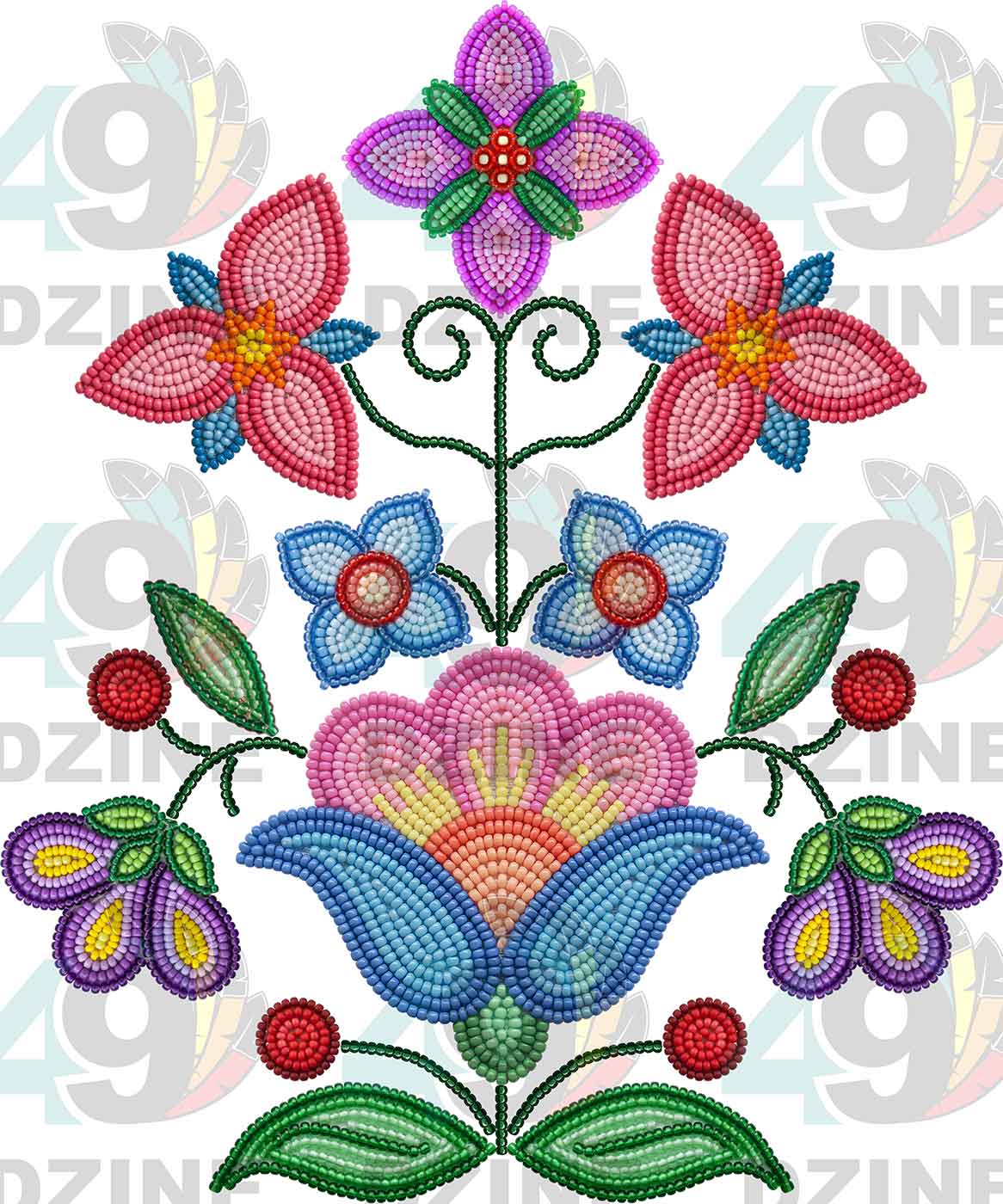 Petal Harmony Beadwork Style