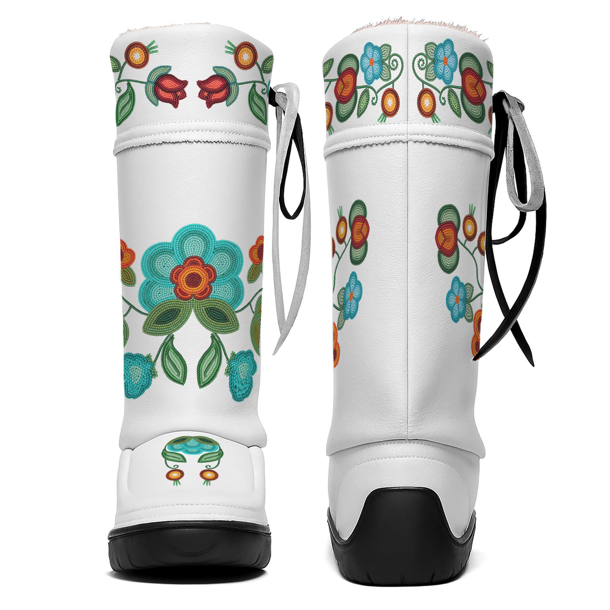 Prairie Fire Petals Real Leather MoccaLux