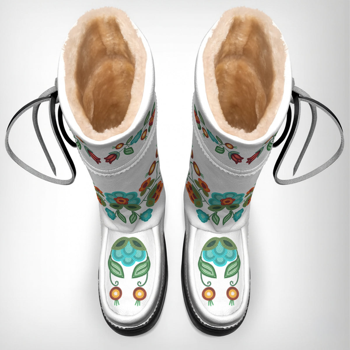 Prairie Fire Petals Real Leather MoccaLux