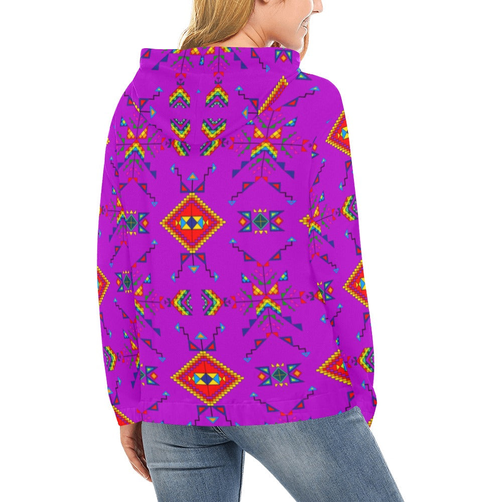 Buffalo Jump Purple Hoodie for Women