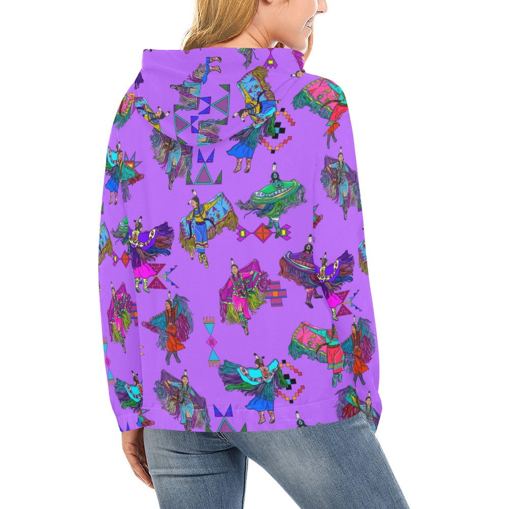 Women's Fancy Dancers Purple Hoodie for Women
